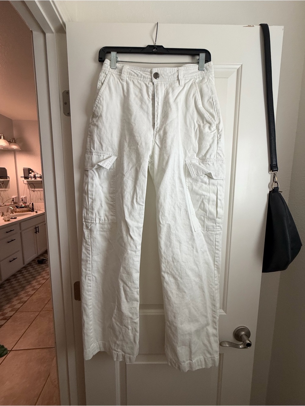 Cotton On White womens Cargo Pants with Pocket Flaps